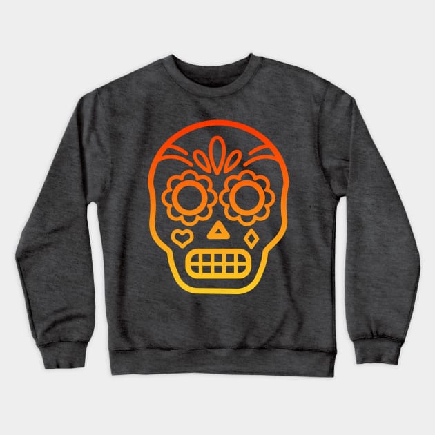 Skull - orange design Crewneck Sweatshirt by verde